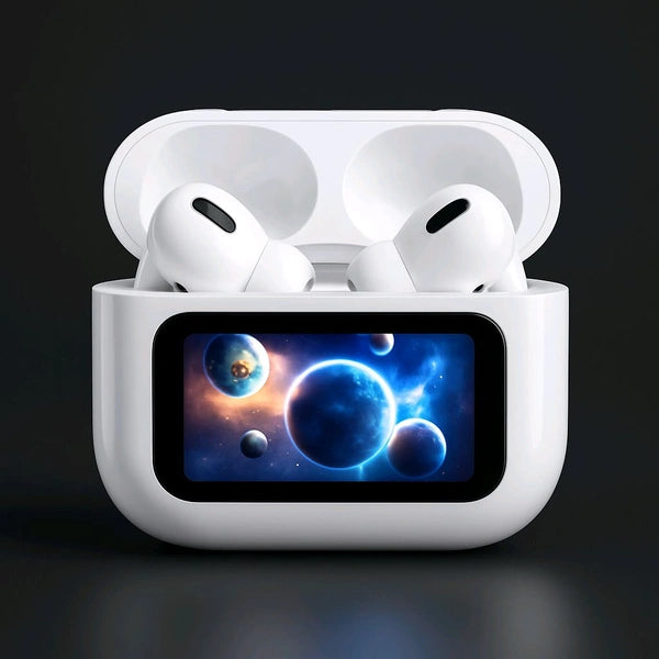A9 Pro Wireless Earbuds with Smart Touch Screen Display - ANC/ENC