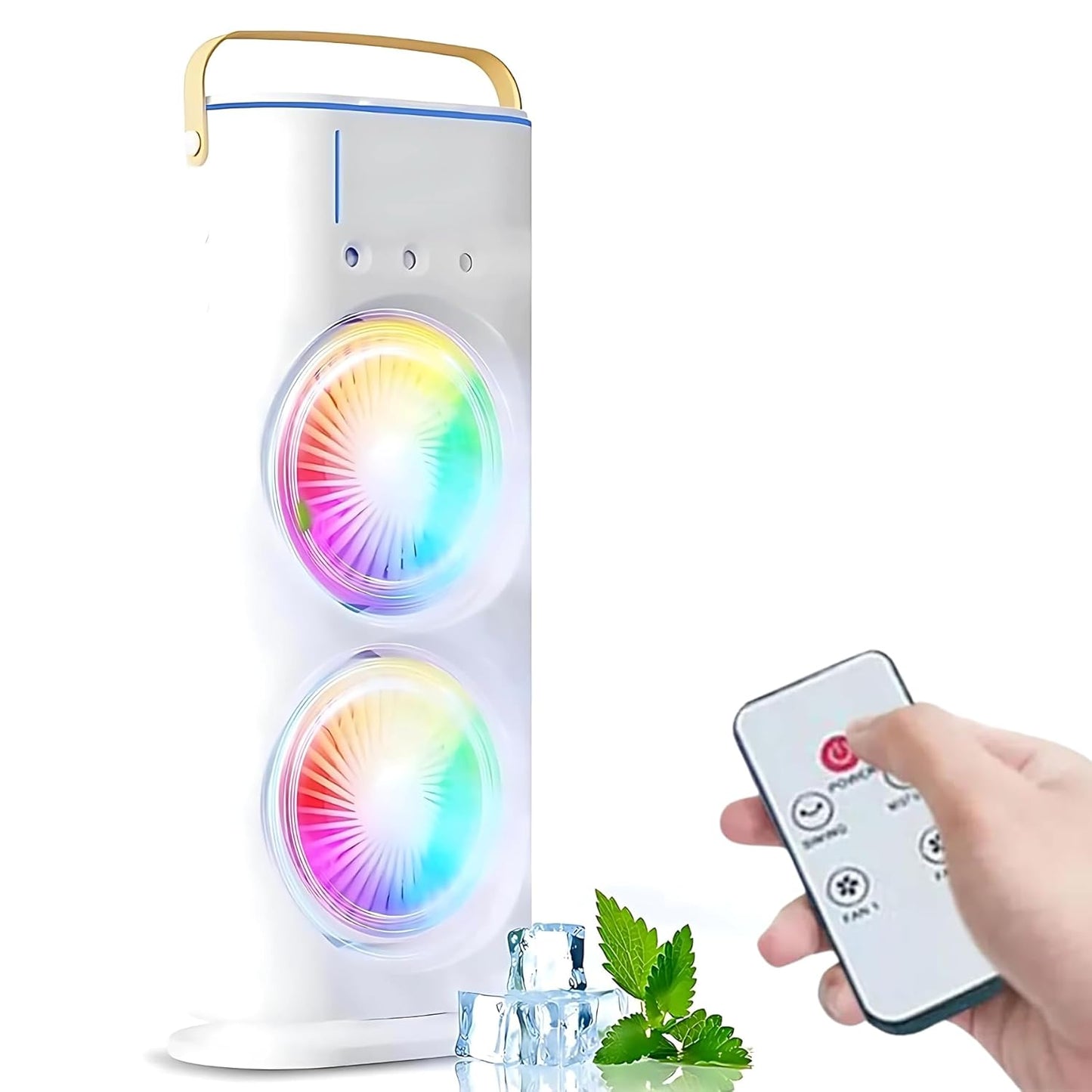 “Mini Personal AC with Mist + RGB Cooling”