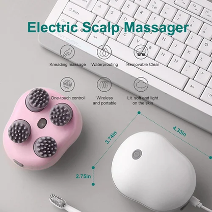 Electric Scalp Massager – Rechargeable Head & Body Massager with Red Light Therapy