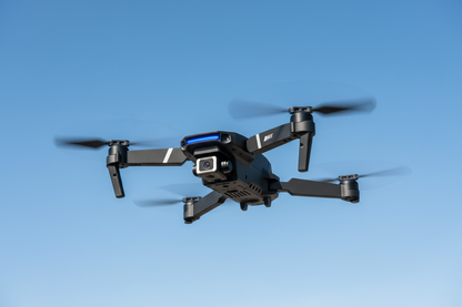 E88 Pro Max drone flying in clear sky