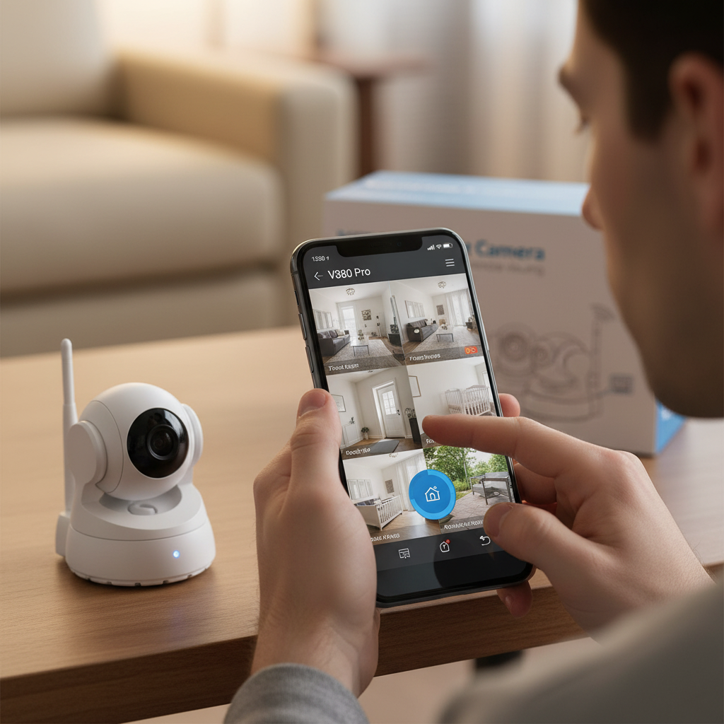 V380 Pro app on smartphone