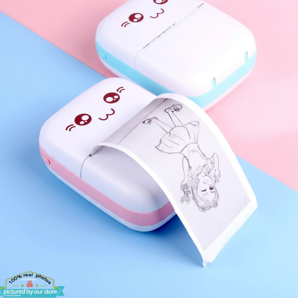 Thermal printer printing cute sticker