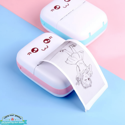 Thermal printer printing cute sticker