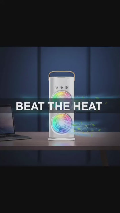 “Mini Personal AC with Mist + RGB Cooling”